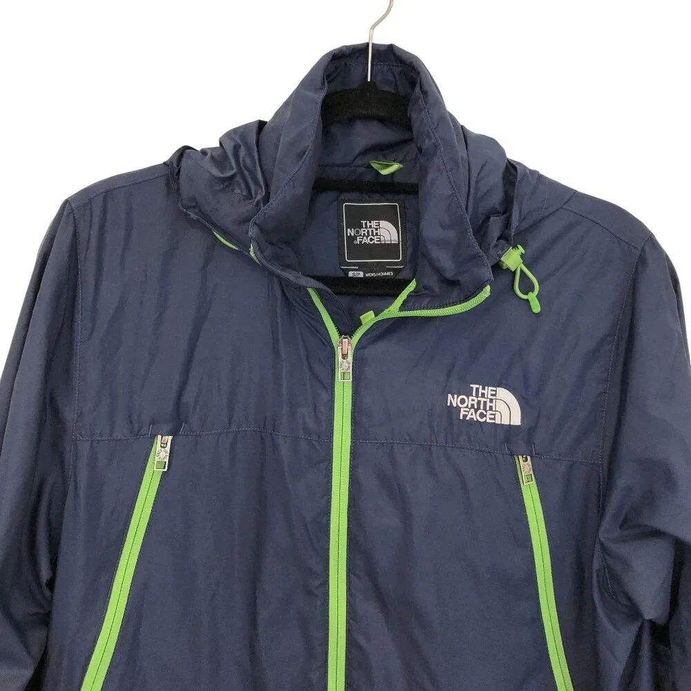 The North Face Mens S Lightweight Waterproof Jacket Packable Hood Zip Pockets